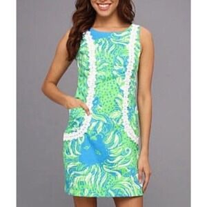 Lilly Pulitzer Liz Shift Dress Womens Size 2 Roar of the Jungle $198